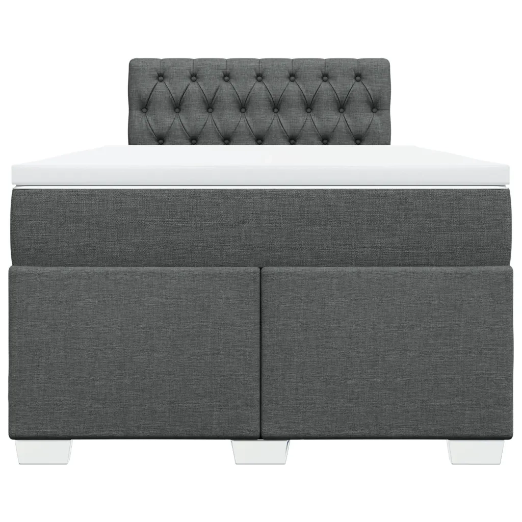 Giroletto a Molle con Materasso Grigio Scuro 120x200 cm Tessuto 3285863
