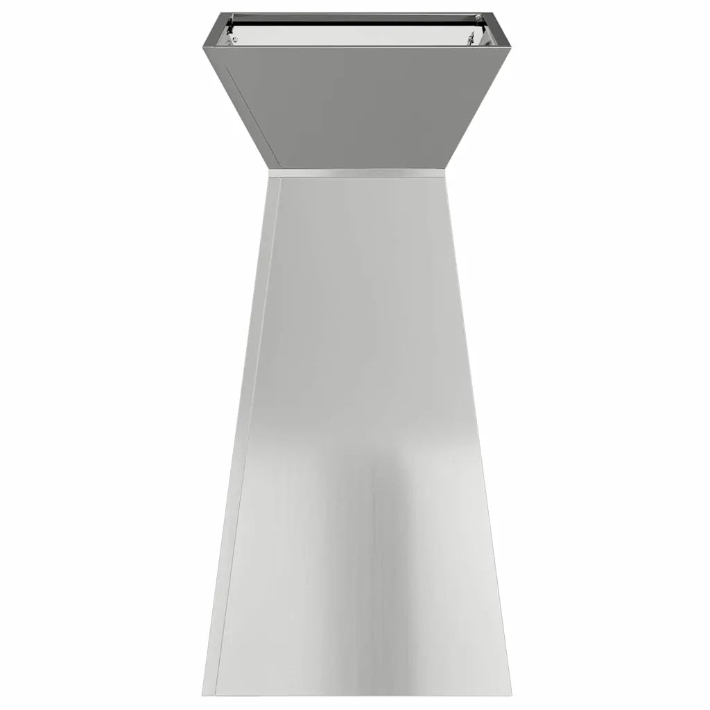 Vaso a Pilastro 2 pz-Set di 2 Fioriera da Esterno-Contenitore per Piante Argento 35 x 35 x 73 cm 207036