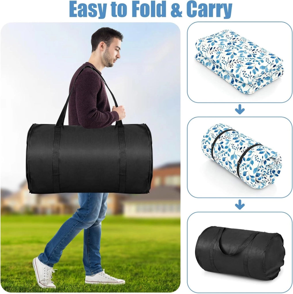 Materasso da pavimento 90 x 200 cm, in stile giapponese, pieghevole, con borsa per il trasporto e fodera rimovibile, per camera degli ospiti, camera da letto