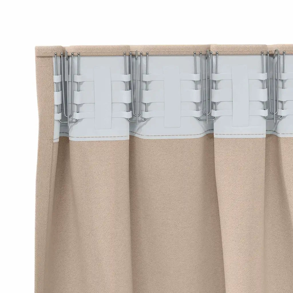 Tende Blackout con Anelli 2 pcs Talpa 140 x 140 cm Poliestere 4107438