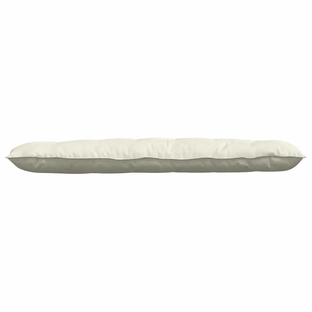 Cuscino per Schiena Crema 160 x 50 cm Tessuto in Cords 42014899