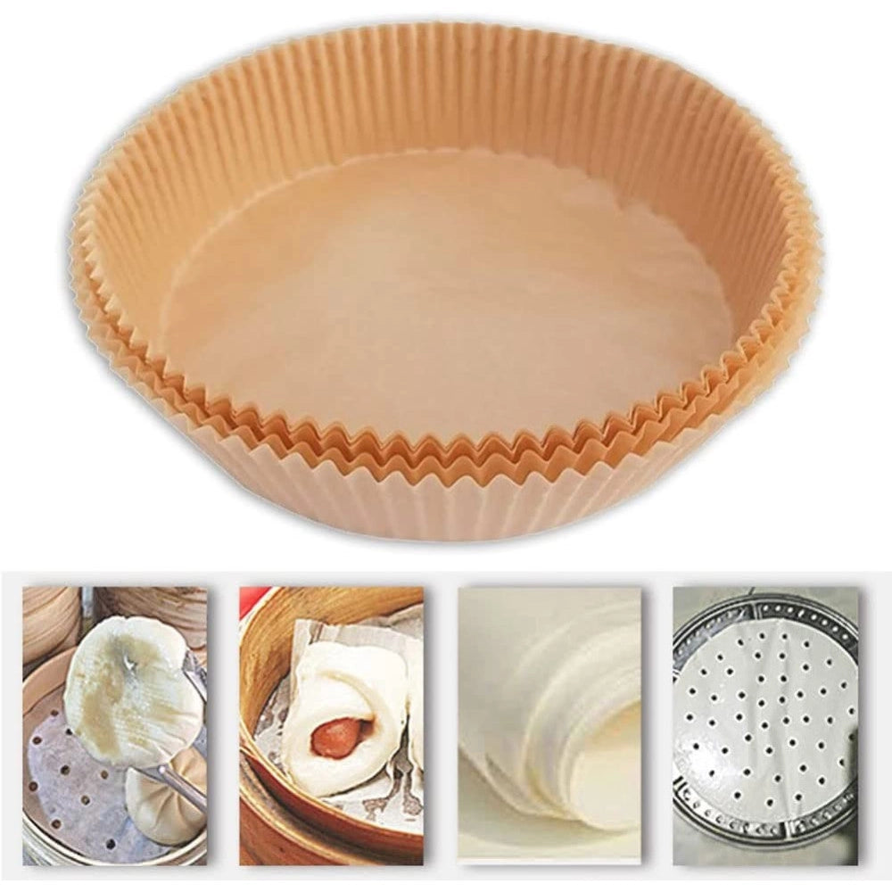 Trade Shop - Carta Rotonda Pergamena Per Assorbe Olio Frittura Forno Friggitrice 16cm X 4,5cm -