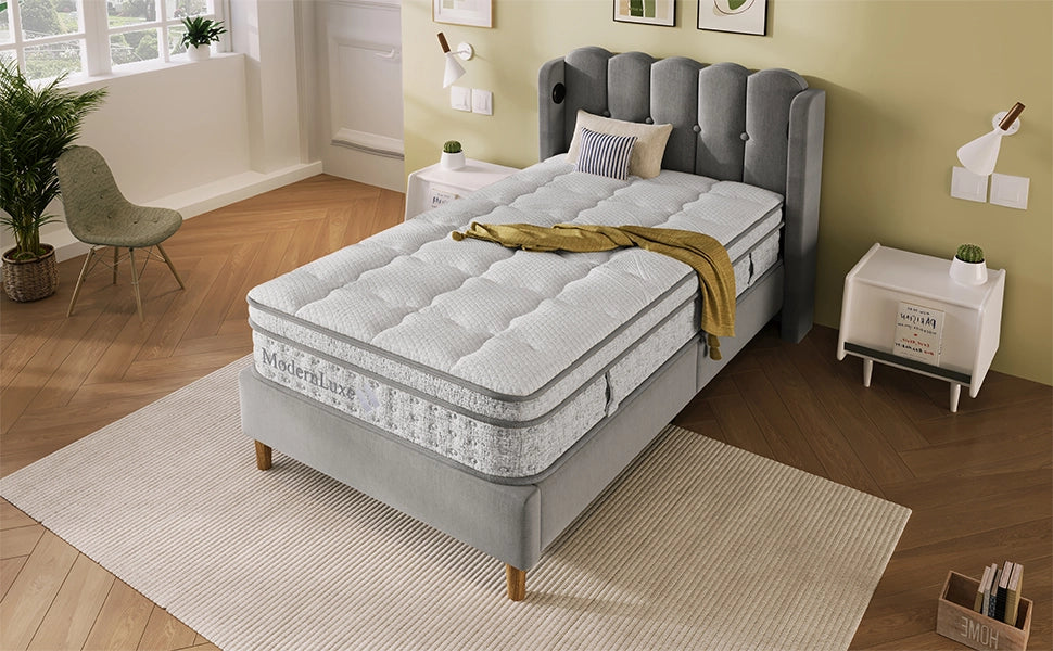 Materasso in schiuma fredda 90 × 200 cm, 7 zone, H3, traspirante, per un posto, bianco
