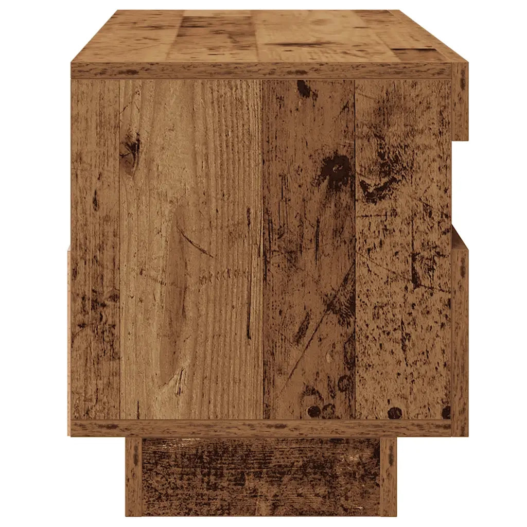 Mobile Porta TV con LED Legno Antico 100x35x40 cm Truciolato