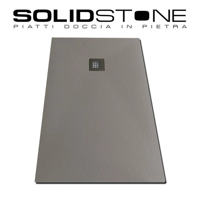 Piatto doccia in pietra SOLIDSTONE alto 2,8 cm - Tortora RAL 1019 - Misura: 80x140 x 2,8h