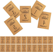 Set di numeri per tavolo per Matrimonio - Set da 25 pezzi - Doppio - 15,2x10,2cm - Carta di cartone - Ricevimento - Festa - Doccia di nozze - Anniversario - Celebrazioni