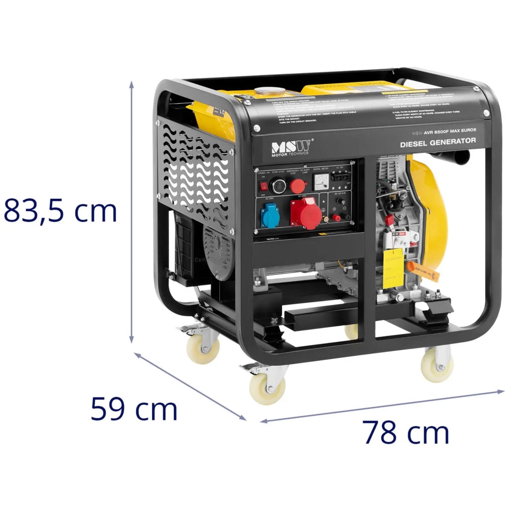 Generatore diesel 2830 / 8500 watt 30 l 240/400 volt mobile AVR Euro 5 lega di alluminio 14_0009123