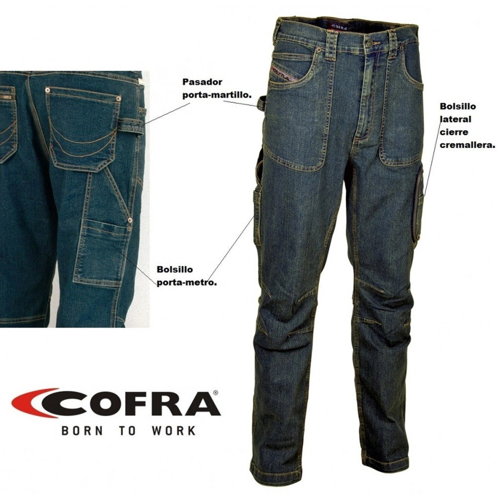 Trade Shop - Jeans Barcelona Cofra Pantalone Da Lavoro Elasticizzato Antinfortunistica -    58