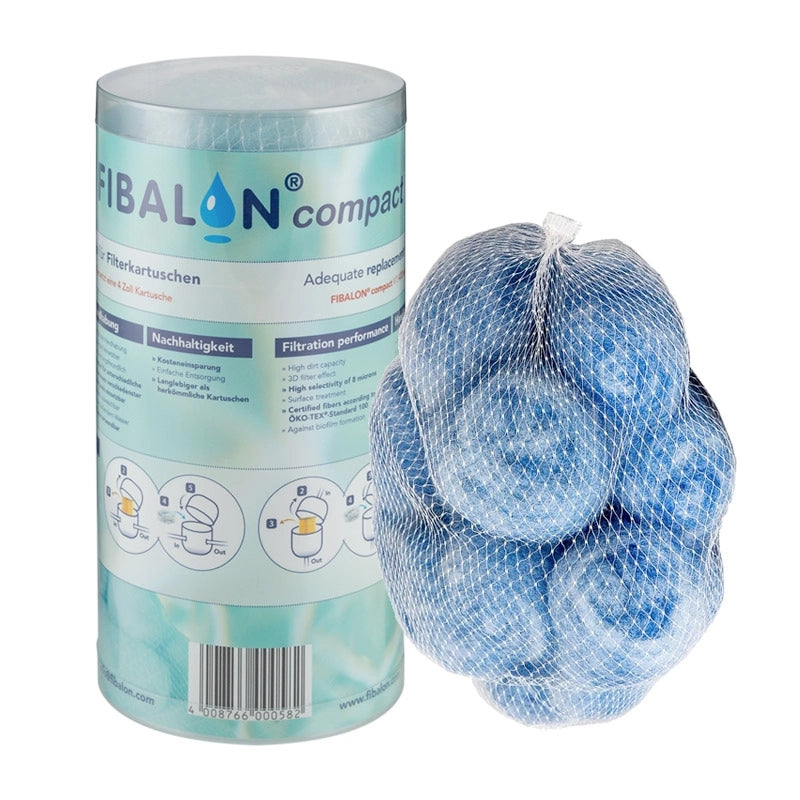 Carica filtrante FIBALON COMPACT 8 Micron in fibre di polimeri e argento per filtri a cartuccia