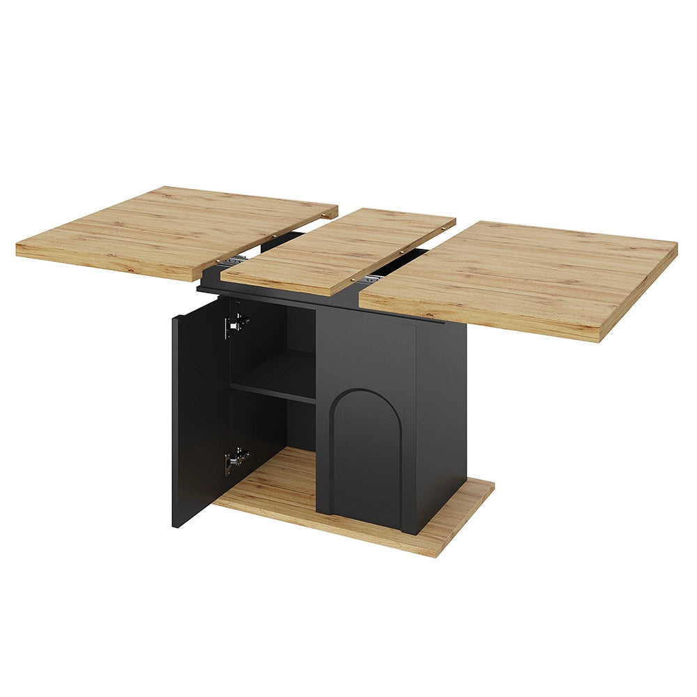 Tavolo da pranzo estensibile - Xylo - 110-140¡Á80 cm - Per 4-6 persone con ripostiglio