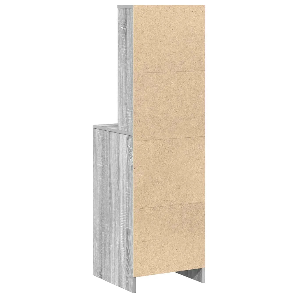 vidaXL Credenza Grigio sonoma 40 x 41 x 135 cm Legno multistrato