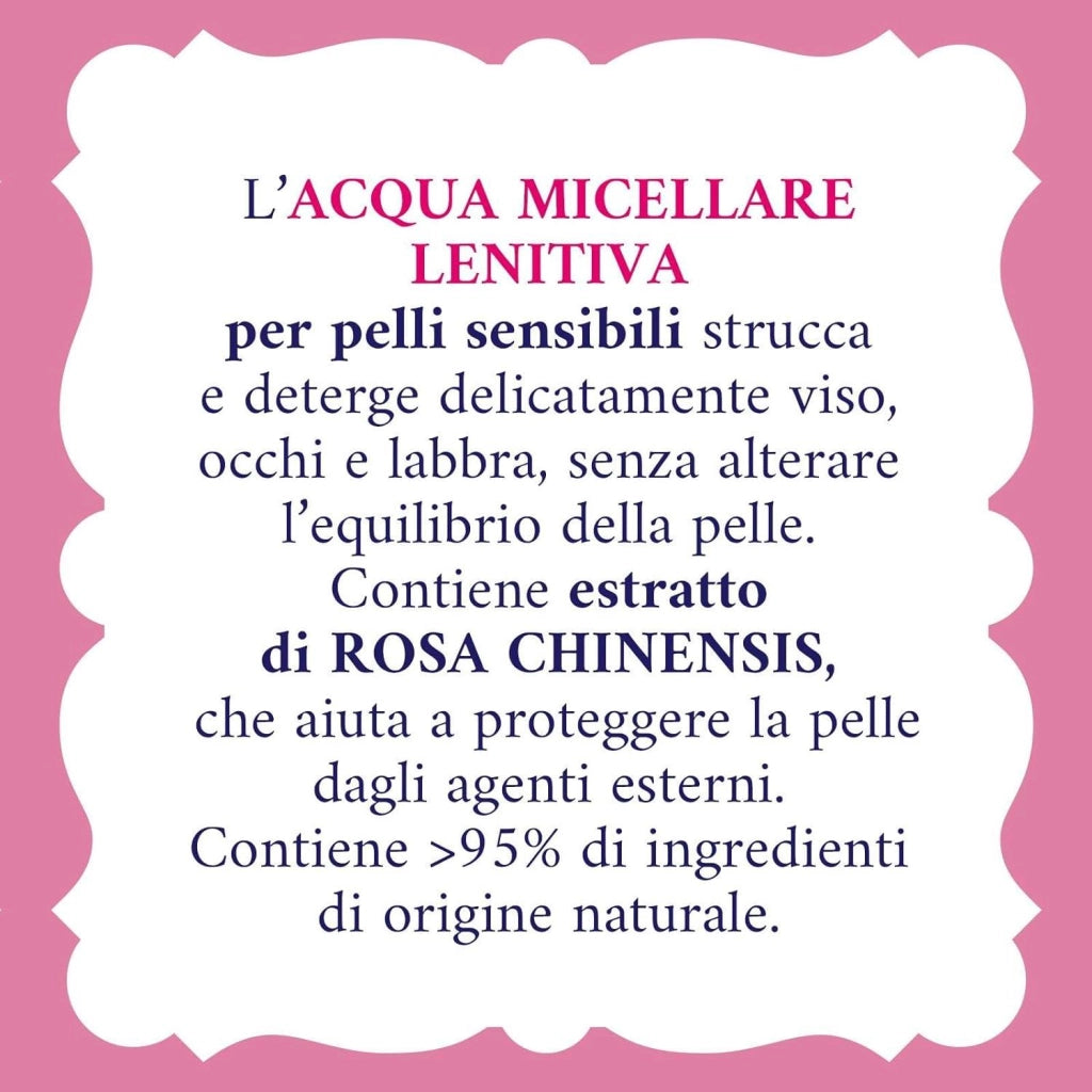 ACQUA MICELLARE ALLE ROSE 200 ML ALLA ROSA CANINA STRUCCA E LENISCE PER PELLI SENSIBILI