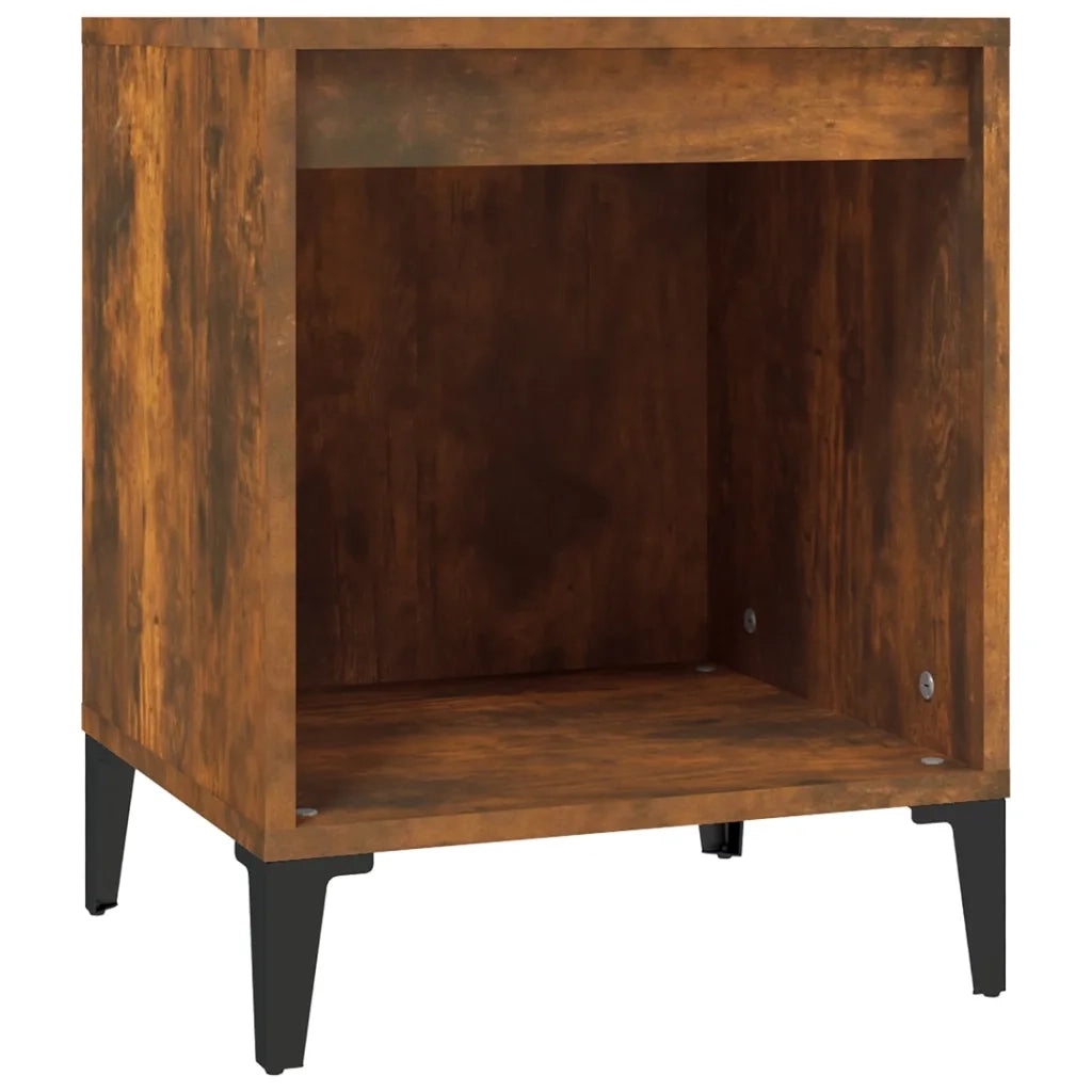 Comodino-Tavolino da notte Rovere Fumo 40x35x50 cm 954885