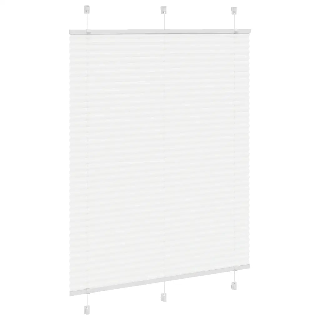 vidaXL Tenda Plissettata Bianca 105x100 cm Larghezza Tessuto 104,4 cm