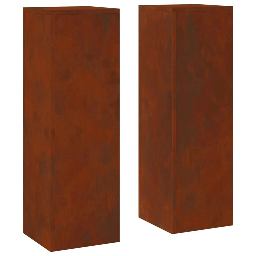 Supporto per piante 2 pcs Ruggine 24 x 24 x 75 cm 865826