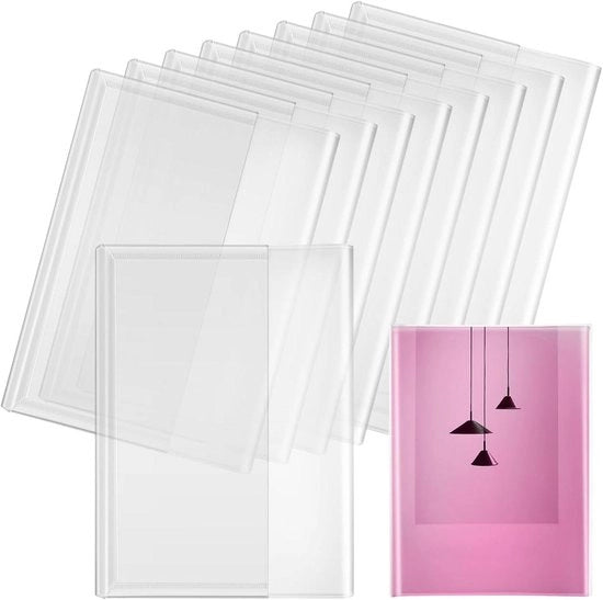 10 pezzi di copertine trasparenti in plastica - sacchetti impermeabili - protezione libri - riutilizzabili - 16 carati - protezione libri.