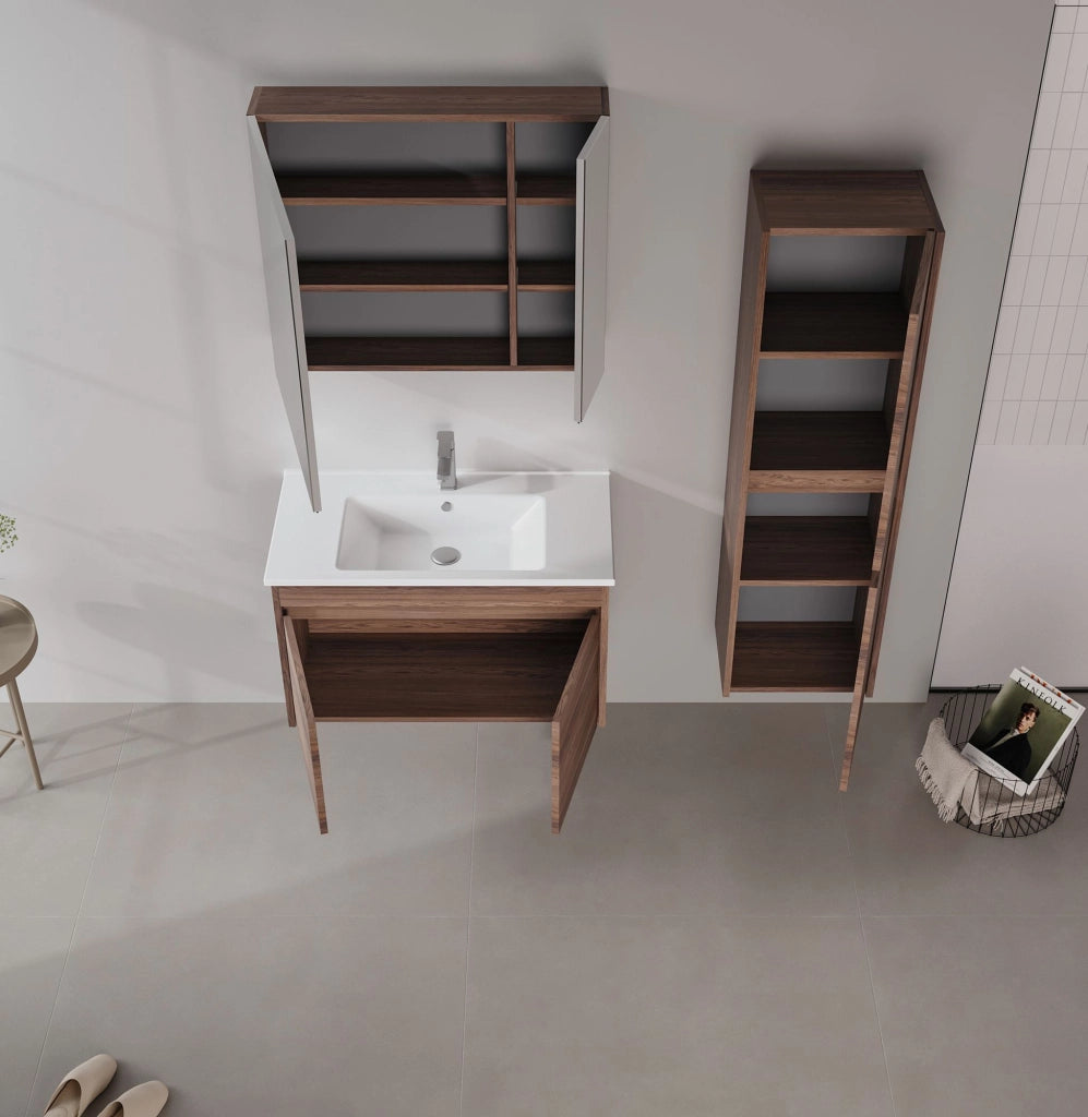 Mobile lavabo "Side 85 v2" - 85 x 45 x 52 cm - Noce scuro