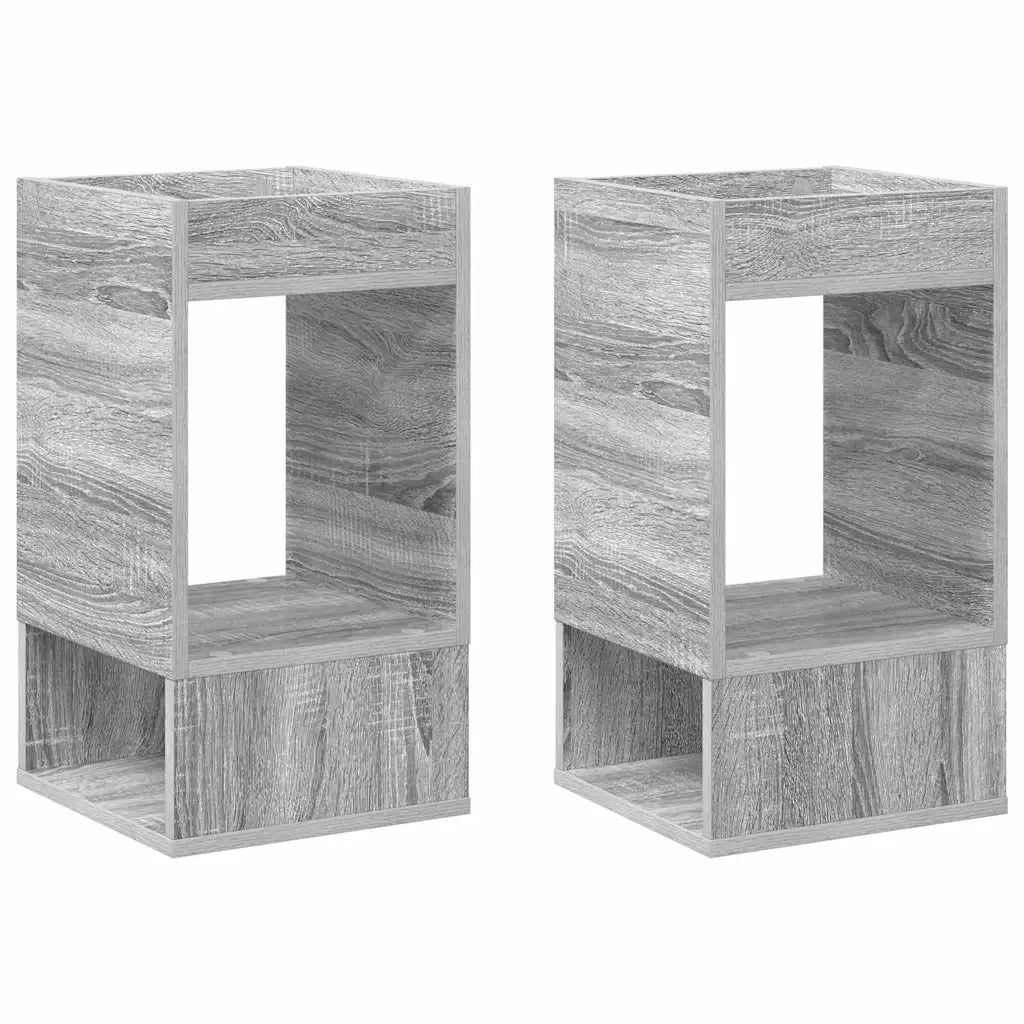 Tavolino 2 pcs Grigio Sonoma 30 x 30 x 56 cm Legno multistrato 890939