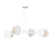 Lampada a sospensione Idea in acciaio bianco e oro