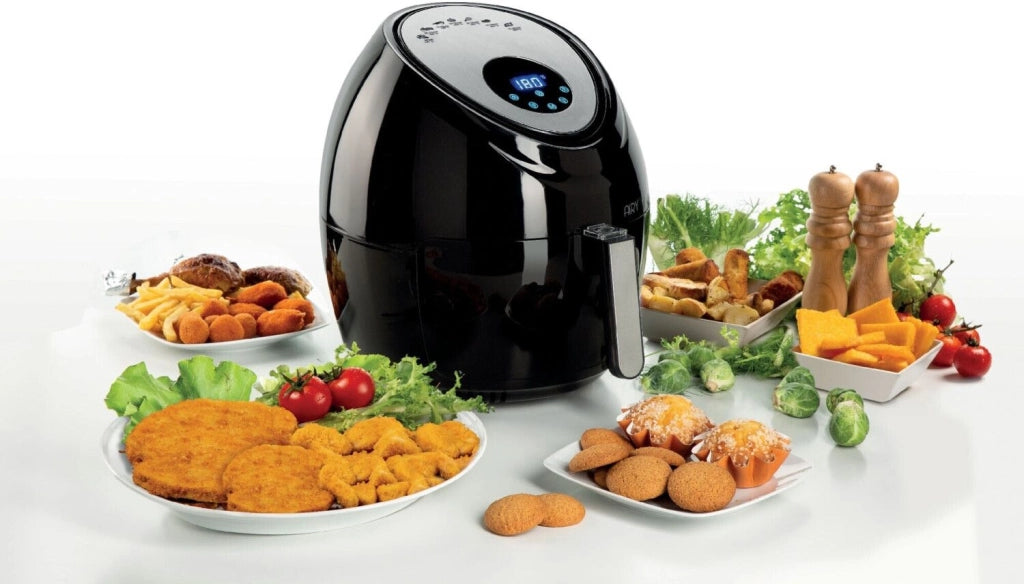 Ariete 4618 airy fryer xxl - friggitrice ad aria - frigge 2,5 kg di patatine fritte - 7 litri - cottura senza olio e grassi - 1800 watt - nero - 00C461800AR0