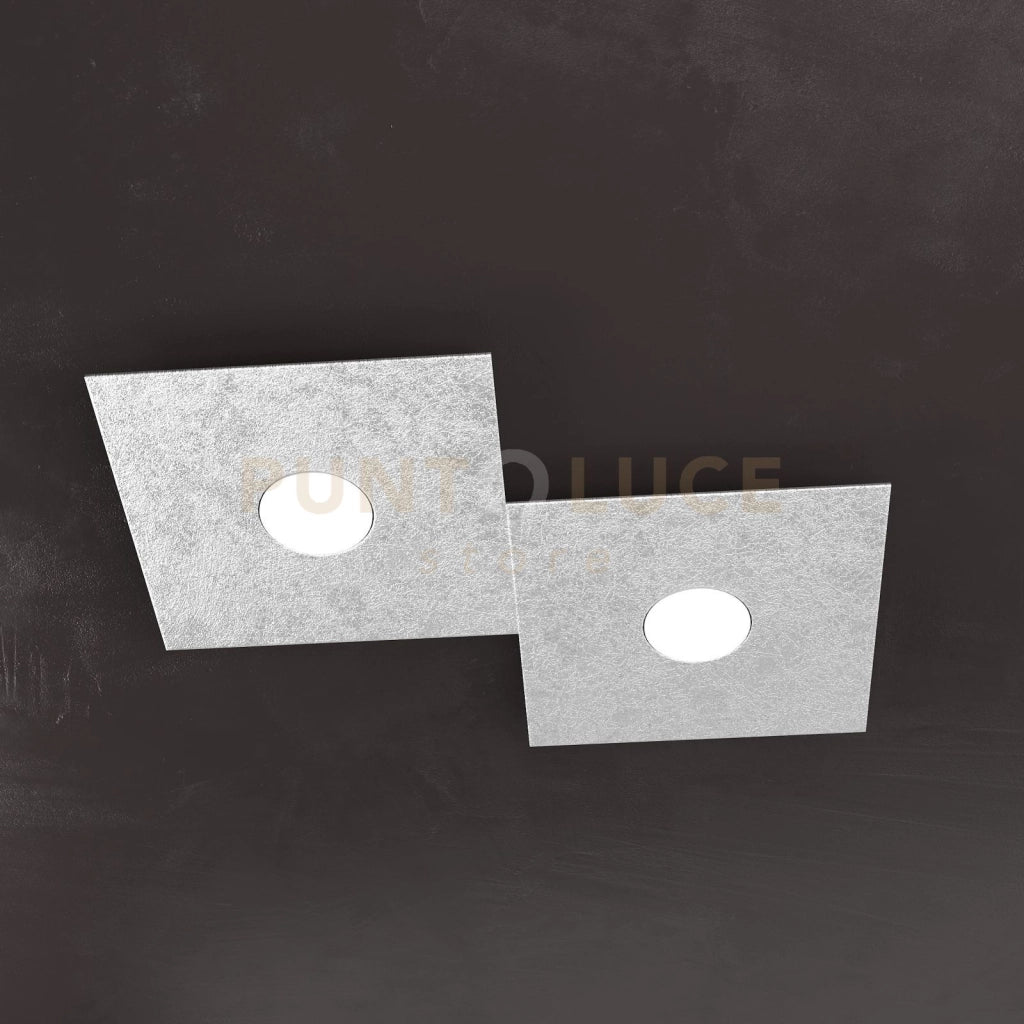 ECCENTRIC APPLIQUE-PLAFONIERA 2 LUCI FOGLIA ARGENTO 1156-2L-FA