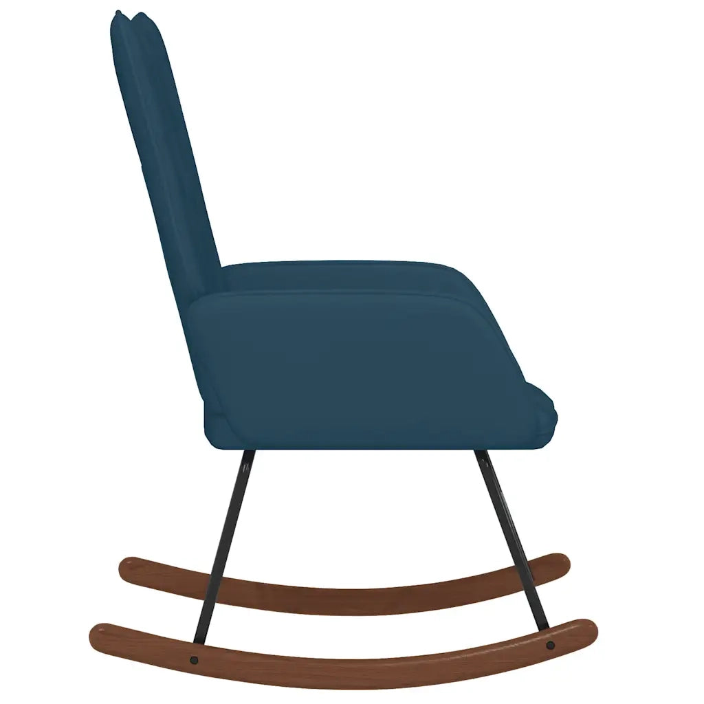 Sedia a Dondolo Blu in Velluto cod mxl 45154