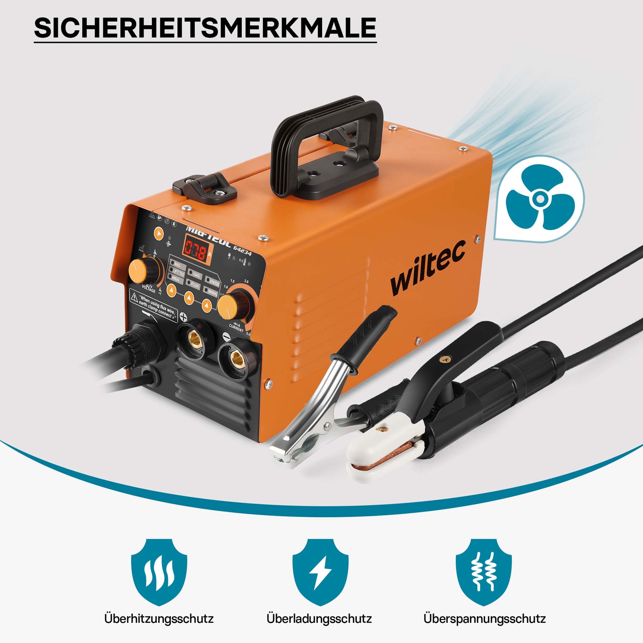 Saldatrice digitale IGBT 120A per saldatura MIG, MMA, FCAW, TIG