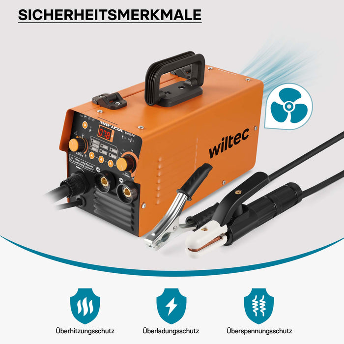 Saldatrice digitale IGBT 120A per saldatura MIG, MMA, FCAW, TIG