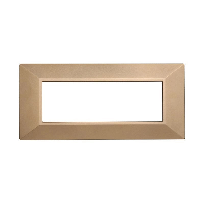 Placca Piramide Serie Moon 6P Colore Oro Compatibile Con Bticino Axolute