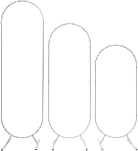 Decorazioni ovali 3 in 1 per matrimoni e compleanni - Bianco