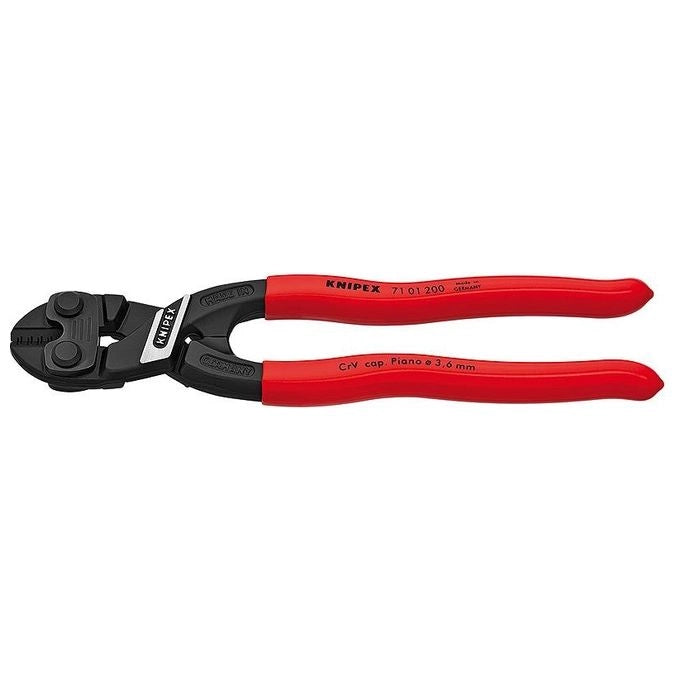 Knipex 71 01 200 CoBolt Tronchese a Doppia Leva 200 mm acciaio cromo vanadio capacita' taglio Ø 6 mm colore Rosso