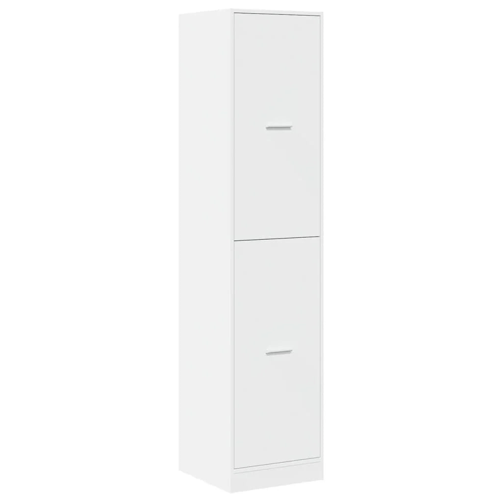 Mobiletto da farmacia bianco di grande capacità 40 x 41 x 174,5 cm in legno composito bianco 02_0055667