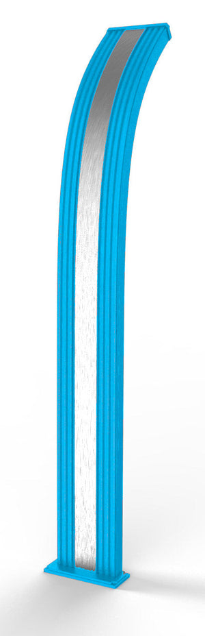 Doccia da Giardino Miscelatore e Lavapiedi Arkema Dada Fascia Inox Light Blu