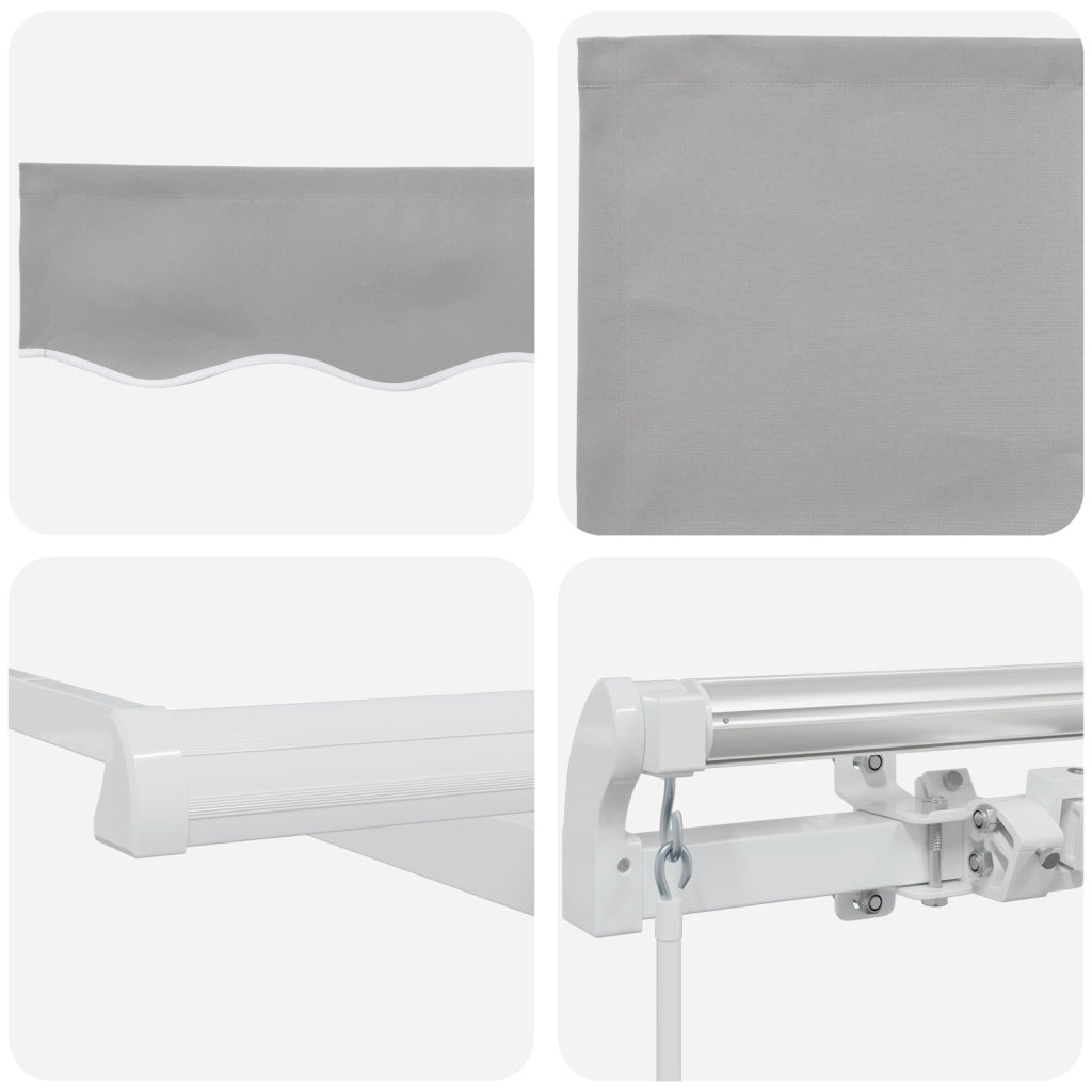 Tenda retrattile manuale  grigia chiara 400x300 cm