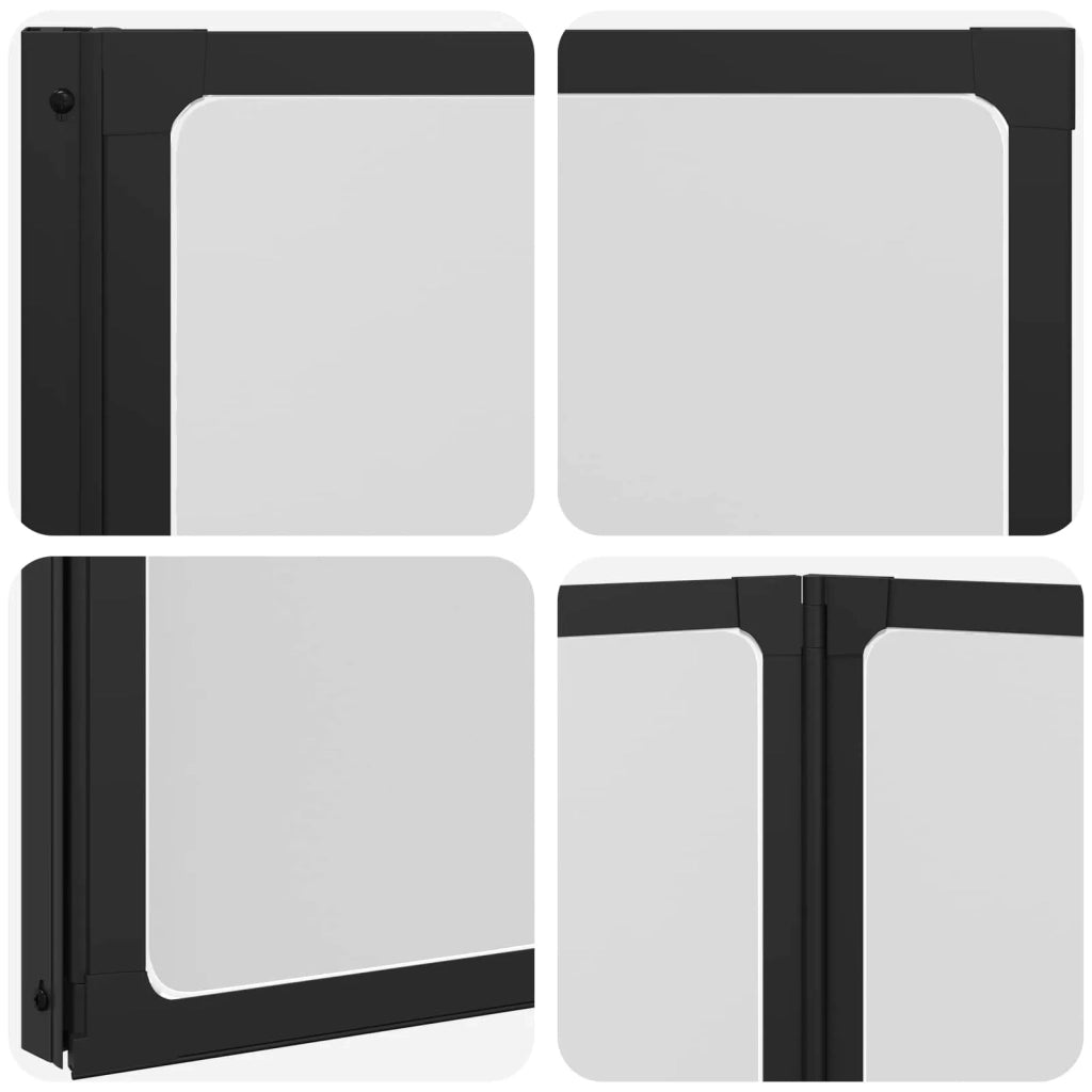 Parete doccia Nero 168 x 140 cm Alluminio