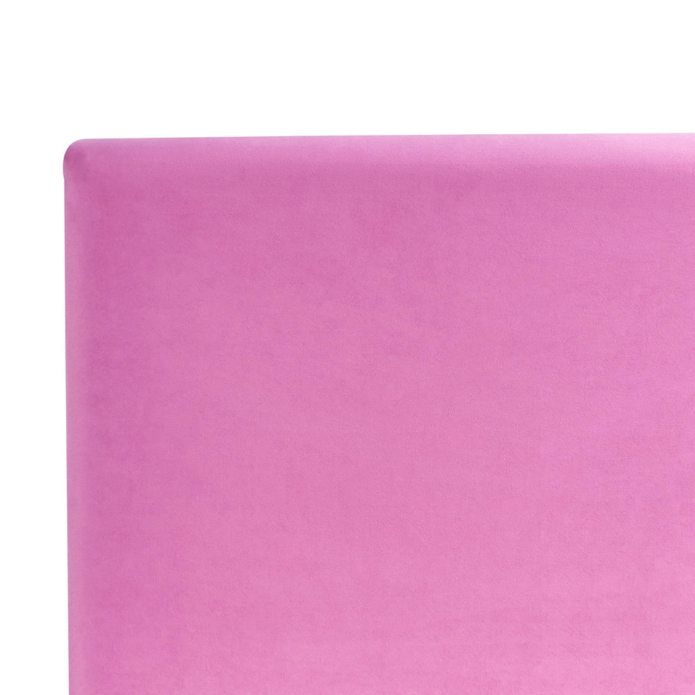 Letto singolo in Velluto fucsia con rete a doghe 90 x 200 cm stile contemporaneo