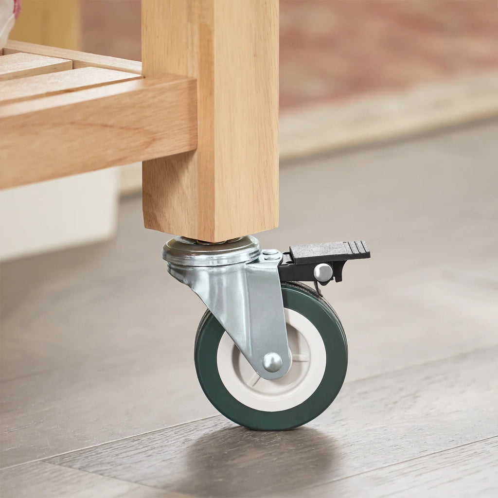 Carrello Cucina Scaffale Cucina Mobile Cucina Legno Con Route Fkw24-N