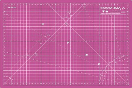 Patchwork A3 snijmat roso - 45 x 30 cm per cucire e per attività di fai da te