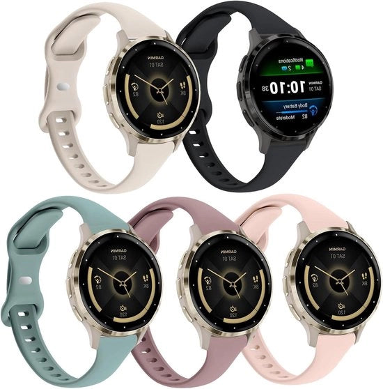 Cinturini di scambio per orologio sportivo premium 5 pezzi per Garmin Venu 3S/Vivoactive 4S - larghezza 18mm