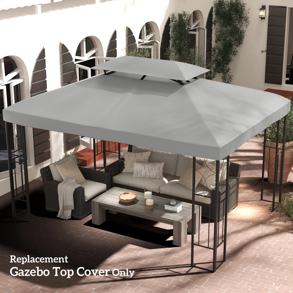 Tenda da giardino 3x4 m ¨C zephmum ¨C grigio chiaro polyester 180 g/m2