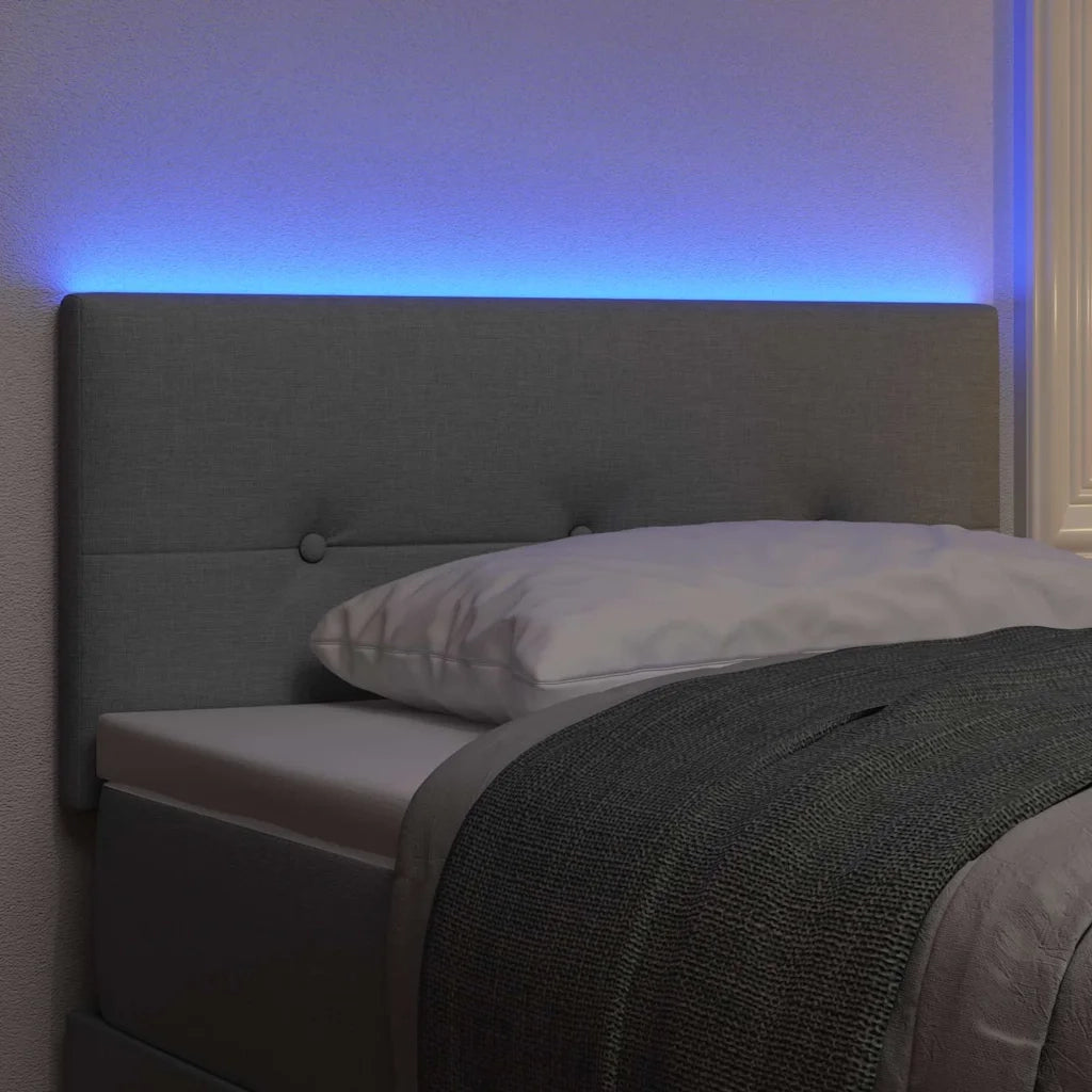 Testiera LED con testiera Grigio chiaro 80 cm Poliestere 3338083