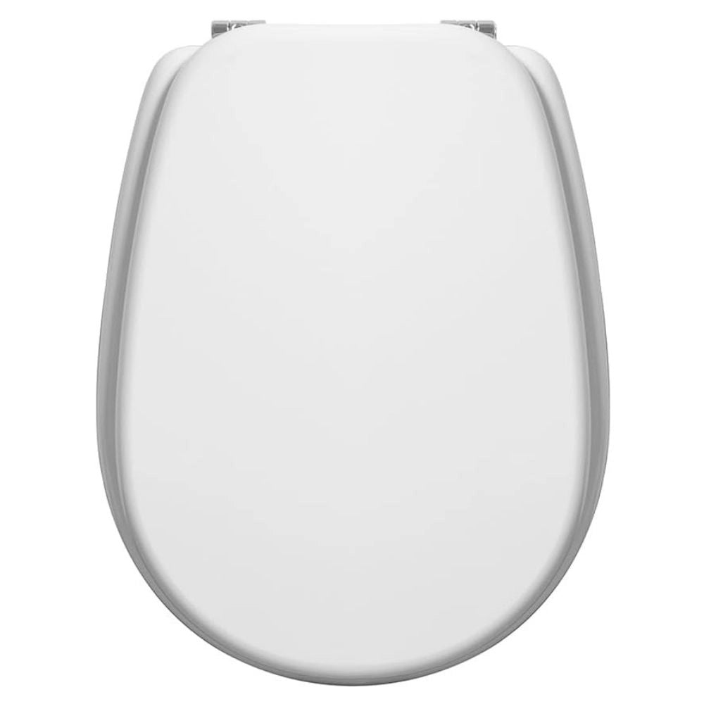 Copriwater universale liuto in legno bianco elegante