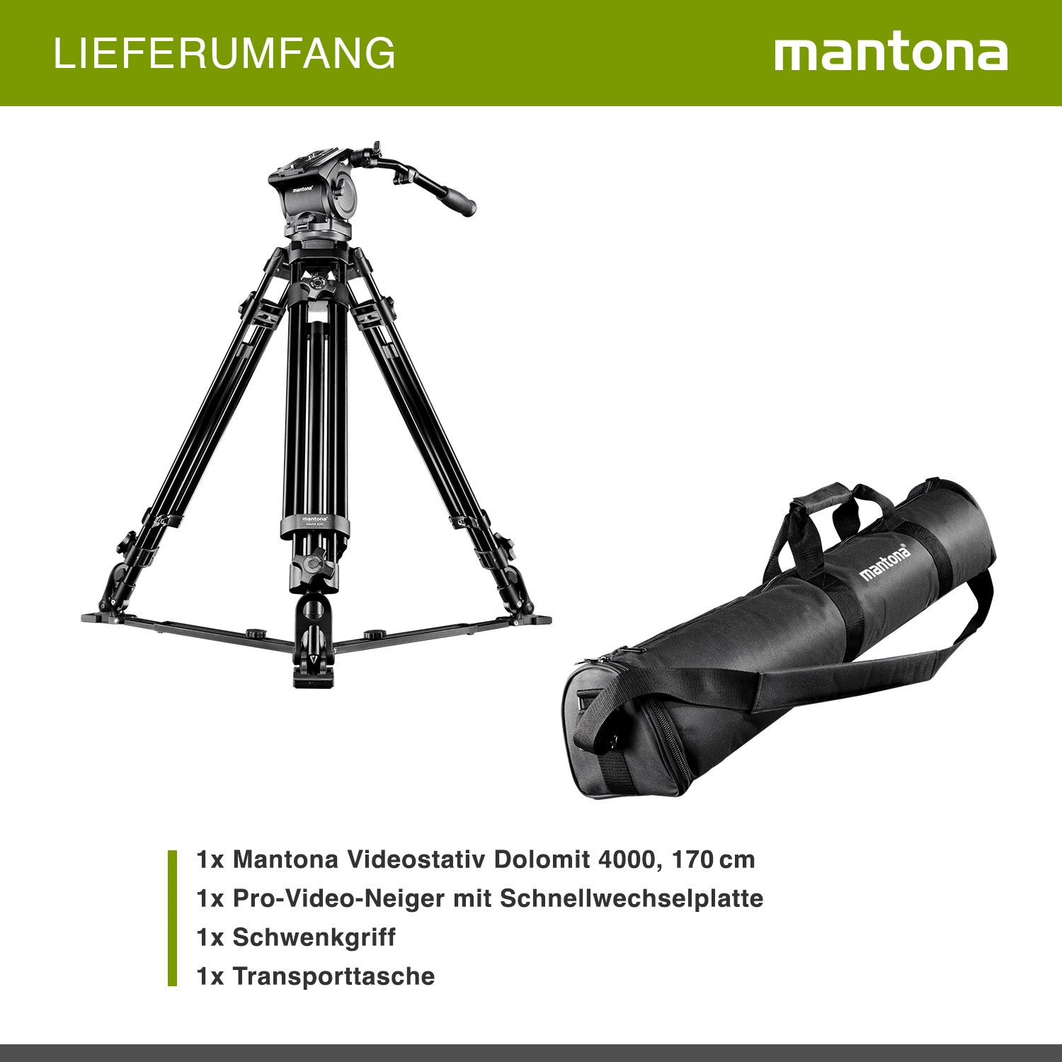 Mantona Treppiede video Dolomit 4000, 170cm
