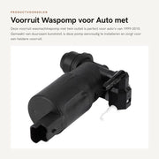 Pompa per lavaggio parabrezza Twin Outlet - Outlets doppi - Materiale plastico - Facile da installare - Adatto per anni 1999-2010