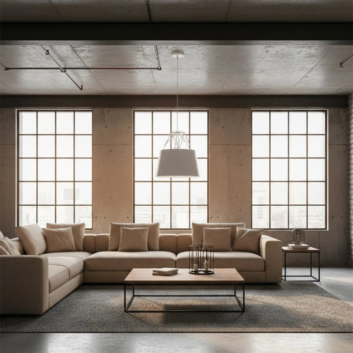 Lampada Da Soffitto Pensile Metallico Bianco APP423-1CP