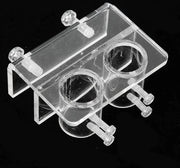 Clip di fissaggio per acquario - Slanga trasparente fissaggio clip - Doppio foro - 25 mm / 098 pollici.