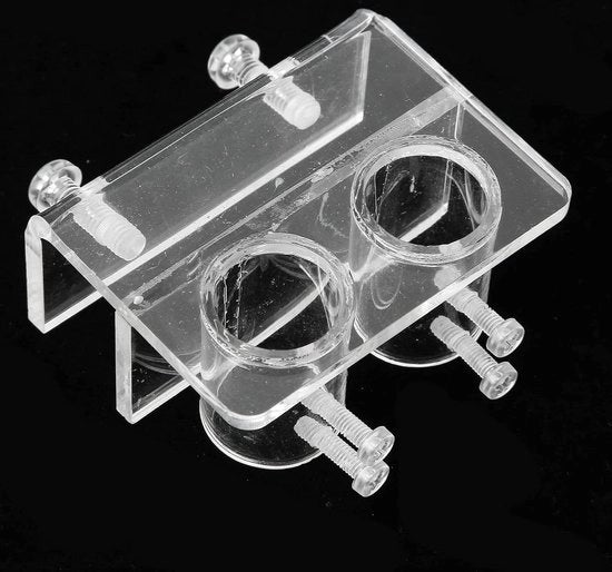 Clip di fissaggio per acquario - Slanga trasparente fissaggio clip - Doppio foro - 25 mm / 098 pollici.