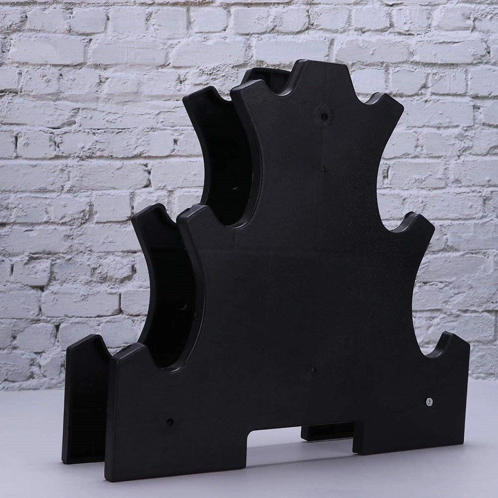Trade Shop - Supporto Per Manubri Pesi A 3 Livelli Per Accessori Fitness Palestra Casa Nero -