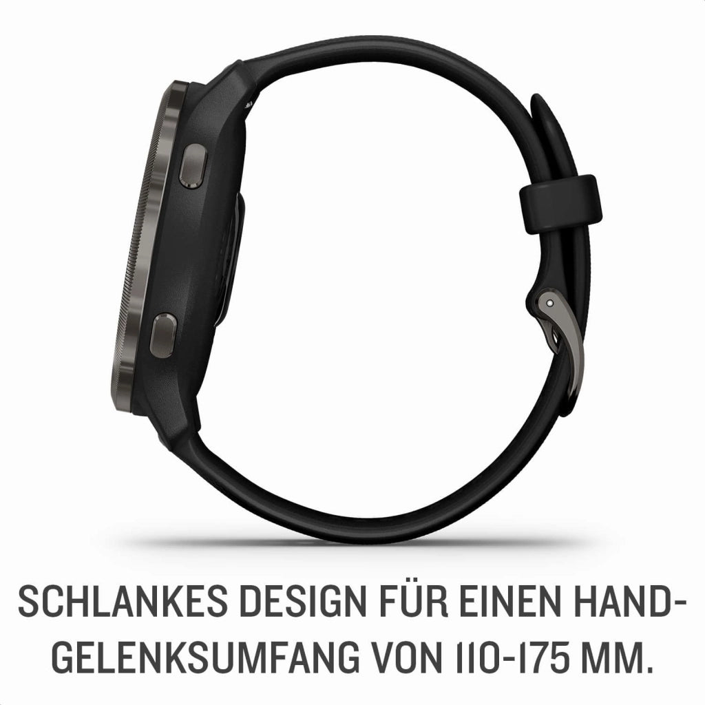 Garmin Venu 2S, Smartwatch AMOLED 1,1", Cassa da 40mm, Autonomia 10 giorni, GarminPay, Musica, +25 Sport, GPS, Cardio, SpO2 (Slate & Graphite)
