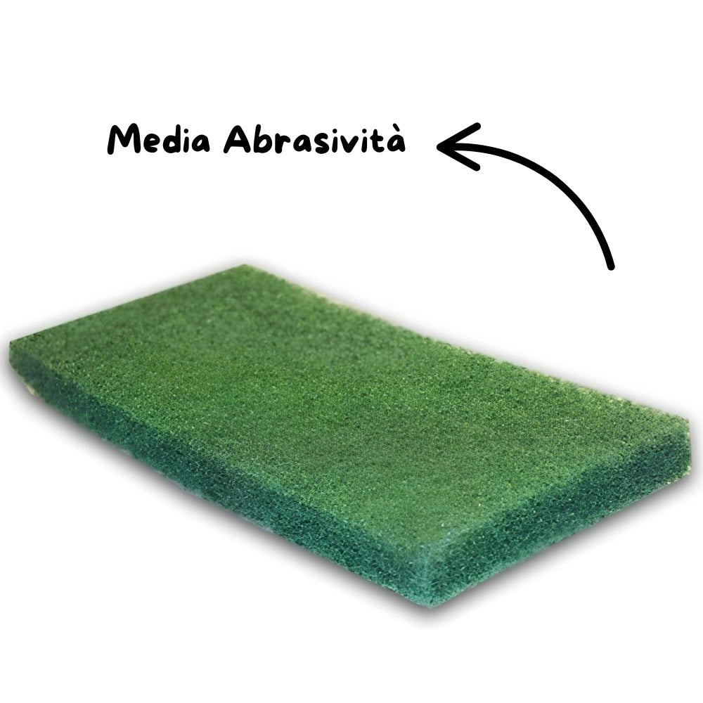 Tampone finish ricambio abrasività pulizia superfici sporche *** colore- media abrasività (verde), confezione 1